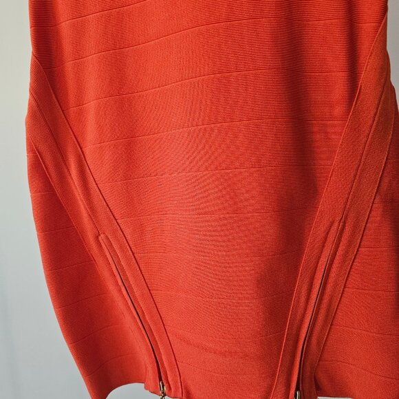 Guess by Marciano Burnt Orange Bandage dress w/Straps - Picture 7 of 8